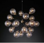 Люстра RH Bistro Globe Clear Glass Burst Chandelier 16 Loft Concept 40.1555