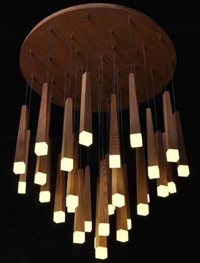 Люстра Wooden Glowworm Round Loft Concept 40.163