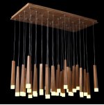 Люстра Wooden Glowworm Square Loft Concept 40.164