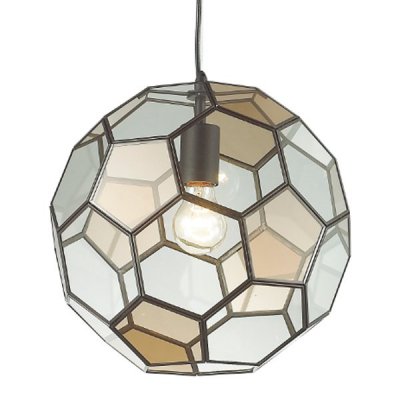 Подвесной светильник Glass & Metal Cage Pendant Globe Multi Loft Concept 40.1685
