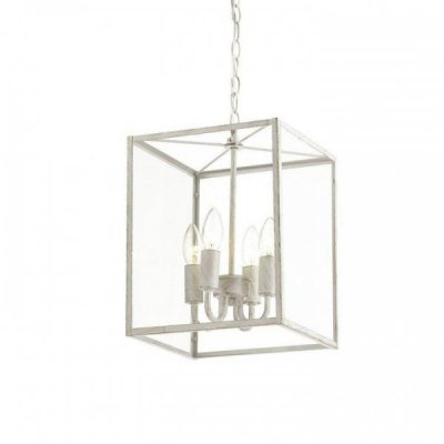 Подвесной светильник Loft Industrial Ortogonal Pendant Cube White 4 Loft Concept 40.1689.СH.20.RU