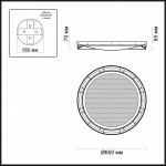 Настенно - потолочный светильник Odeon light 4018/57CL TENO