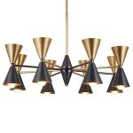 Подвесной светильник CAIRO CHANDELIER BLACK AND GOLD Loft Concept 40.1838