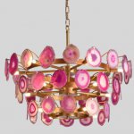 Люстра Agate Burst Chandelier 3 Round pink Loft Concept 40.1865.RU.20.LC