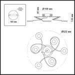 Люстра потолочная Odeon light 4019/44CL SCATTA