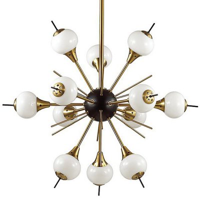 White Glass Globes Sputnik Chandelier Loft Concept 40.1918 White Glass Globes Sputnik Chandelier Loft Concept 40.1918
