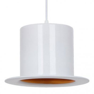 Подвесной светильник Pendant Lamp Banker Bowler Hat White I Loft Concept 40.1973