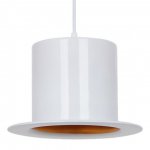 Подвесной светильник Pendant Lamp Banker Bowler Hat White I Loft Concept 40.1973