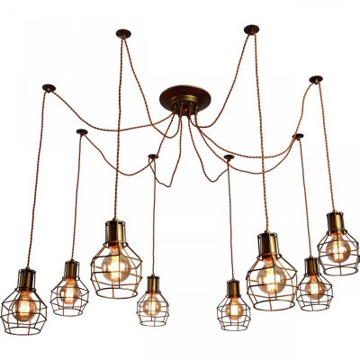 Люстра Loft Wire Cage Pendant 8 Brown Loft Concept 40.1975