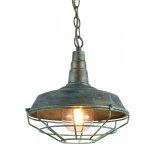 Подвесной светильник DARK CAGE PENDANT turquoise vintage II Loft Concept 40.2007