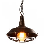 Подвесной светильник DARK CAGE PENDANT Brown vintage Loft Concept 40.2008