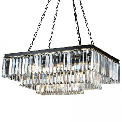 Люстра RH 1920s Odeon Square 3 row Black Loft Concept 40.2013 Люстра RH 1920s Odeon Square 3 row Black Loft Concept 40.2013