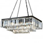 Люстра RH 1920s Odeon Square 3 row Black Loft Concept 40.2013