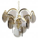 Люстра 1960S VISTOSI SMOKED GLASS DISC CHANDELIER Loft Concept 40.2072
