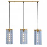 Люстра Rectangle Gray Glass Pendant Lamp 3 Loft Concept 40.2082-0