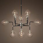 Люстра BISTRO GLOBE CLEAR GLASS SILVER CHANDELIER 12 Loft Concept 40.2103