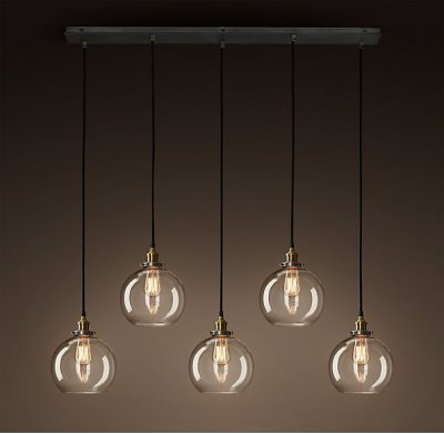 Подвесной светильник Loft Clear Glass Sphere Cloche 5 Loft Concept 40.211-0