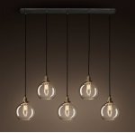 Подвесной светильник Loft Clear Glass Sphere Cloche 5 Loft Concept 40.211-0