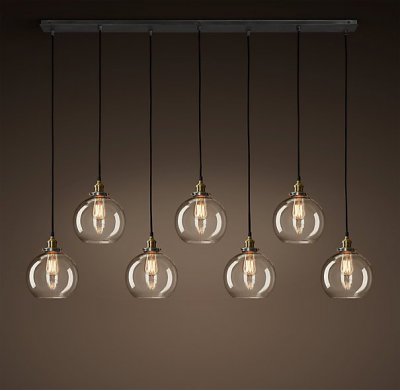 Подвесной светильник Loft Clear Glass Sphere Cloche 7 Loft Concept 40.212-0