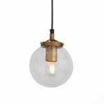 Подвесной светильник Bistro Globe Clear Glass Pendant Loft Concept 40.2151