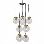 Люстра Bistro Globe Clear Glass Chandelier 8 Tower Loft Concept 40.2152