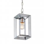 Подвесной светильник Rectangle Chrome Pendant Lamp 1 Loft Concept 40.2158