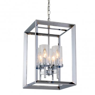 Подвесной светильник Rectangle Chrome Pendant Lamp 4 Loft Concept 40.2159