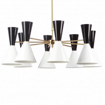 Люстра CAIRO Chandelier 8 Arm black and white Loft Concept 40.2169 Люстра CAIRO Chandelier 8 Arm black and white Loft Concept 40.2169
