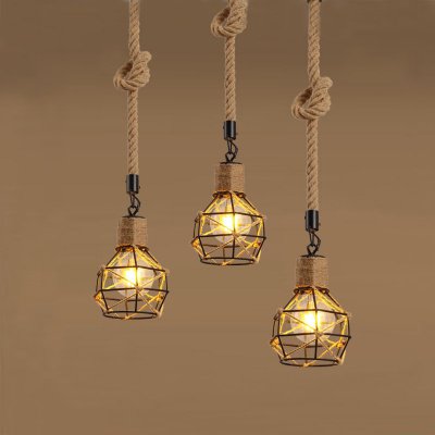 Подвесной светильник LOFT ROPE CHANDELIER CAGE Mono Loft Concept 40.2188-0