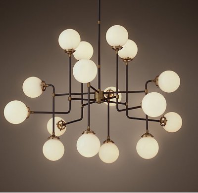 Люстра Bistro Globe Clear Glass Chandelier 16 Milk Loft Concept 40.2232