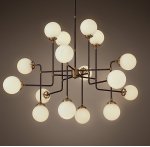 Люстра Bistro Globe Clear Glass Chandelier 16 Milk Loft Concept 40.2232
