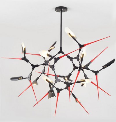 Люстра Red Spikes Chandelier 16 Loft Concept 40.2278