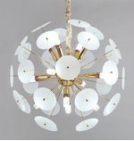 Люстра Sputnik Glass Lenz White Chandelier Loft Concept 40.2292
