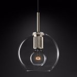 Подвесной светильник RH Utilitaire Globe Pendant Silver Loft Concept 40.2335