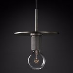 Подвесной светильник RH Utilitaire Disk Shade Pendant Black Loft Concept 40.2343