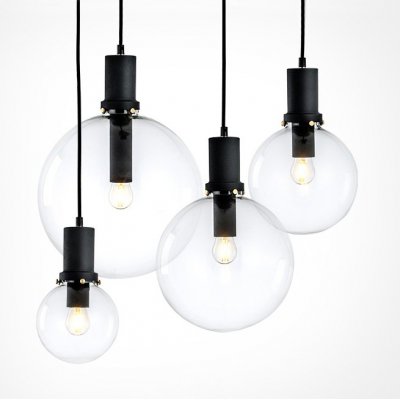 Подвесной светильник Glass Globe Black Loft Concept 40.2356