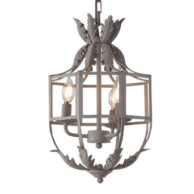 Люстра Rustic 3-Light Metal Cage Grey Pendant Lamp Loft Concept 40.2384 Люстра Rustic 3-Light Metal Cage Grey Pendant Lamp Loft Concept 40.2384