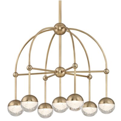 Люстра Hudson Valley 1227-AGB Boca Led Chandelier In Aged Brass Loft Concept 40.2431