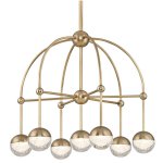 Люстра Hudson Valley 1227-AGB Boca Led Chandelier In Aged Brass Loft Concept 40.2431