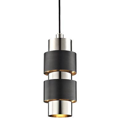 Подвесной светильник Hudson Valley 9422-PNOB Cyrus 2 Light Pendant In Polished Nickel/Old Bronze Combo Loft Concept 40.2436