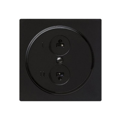 Gira S-Color Черный Аудиорозетка 2-ая (G40247)