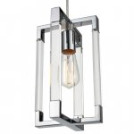 Подвесной светильник Transparent Strips Chromium Frame One Loft Concept 40.2552