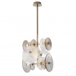 Люстра Ceiling Lamp Chandelier in Champagne Finish Brass Decorative Glass Loft Concept 40.2560