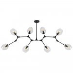 Люстра Сrumpled Glass Bubble Chandelier Black 8 плафонов Loft Concept 40.2604-0