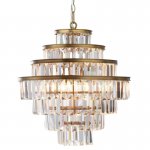 Люстра RH Alaine Crystal Large Pendant Antiqued Brass Loft Concept 40.2659