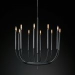 Люстра RH Quenouilles Round Chandelier black Loft Concept 40.2667