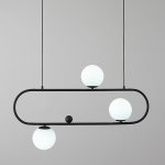 Люстра Horizontal Balls Balance Black 3 Loft Concept 40.2706-0
