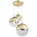 Светильник подвесной Mirror Ball Gold 3 плафона Loft Concept 40.2773