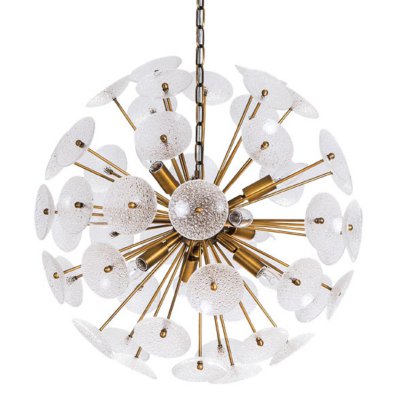 Люстра Sputnik Textured Glass White Chandelier Loft Concept 40.2792-1
