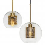 Perforated Vessel Pendant Lamp Gold Ball Loft Concept 40.2832